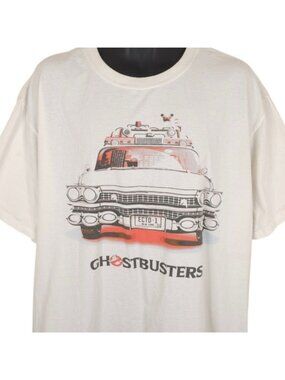 Ghostbusters T Shirt Mens Size 4XL White Ecto-1 Ectomobile Retro 80s Movie Tee